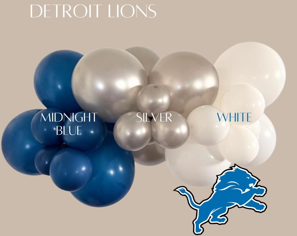 Detroit Lions Football Party Balloon Garland