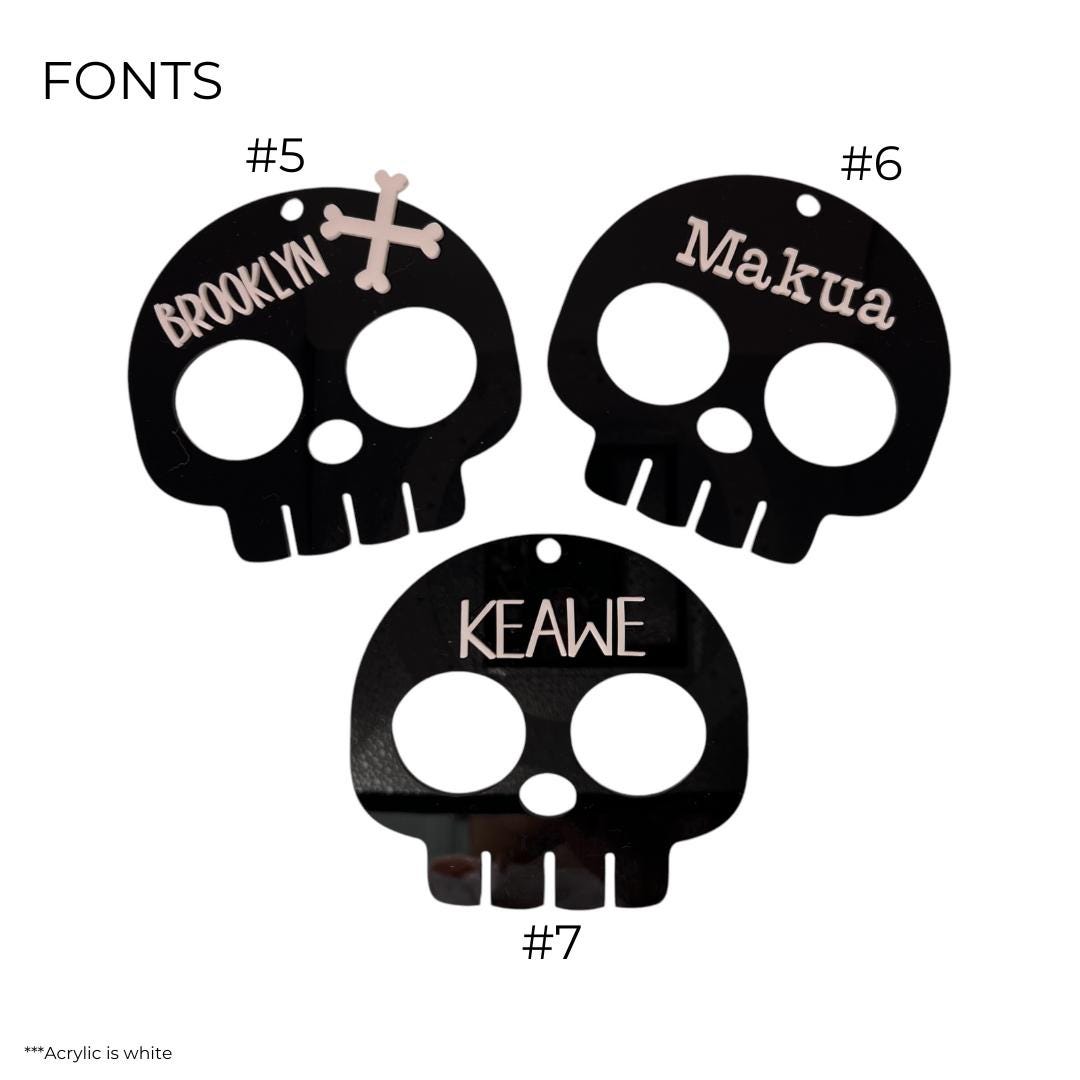 Acrylic Name Tag For Trick or Treating Bag