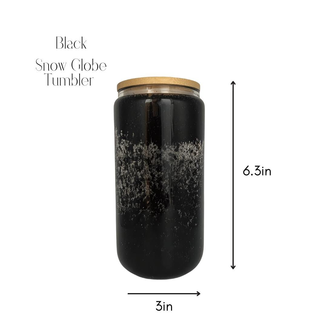 Glass Tumbler 16oz Custom Snow Globe Tumbler measurements