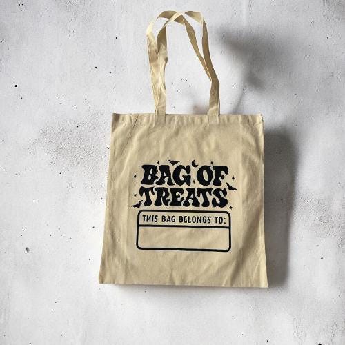 Reusable Candy Bag Personalized Kids Halloween Treat Bag