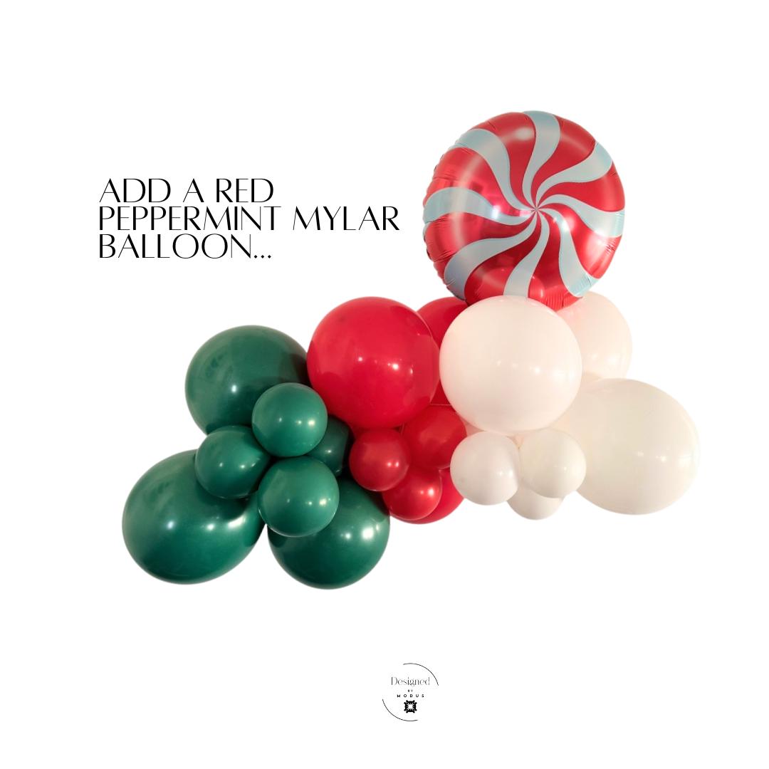 Christmas Balloon Garland Kit Evergreen Red White Holiday Party Arch Decorations DIY Balloon