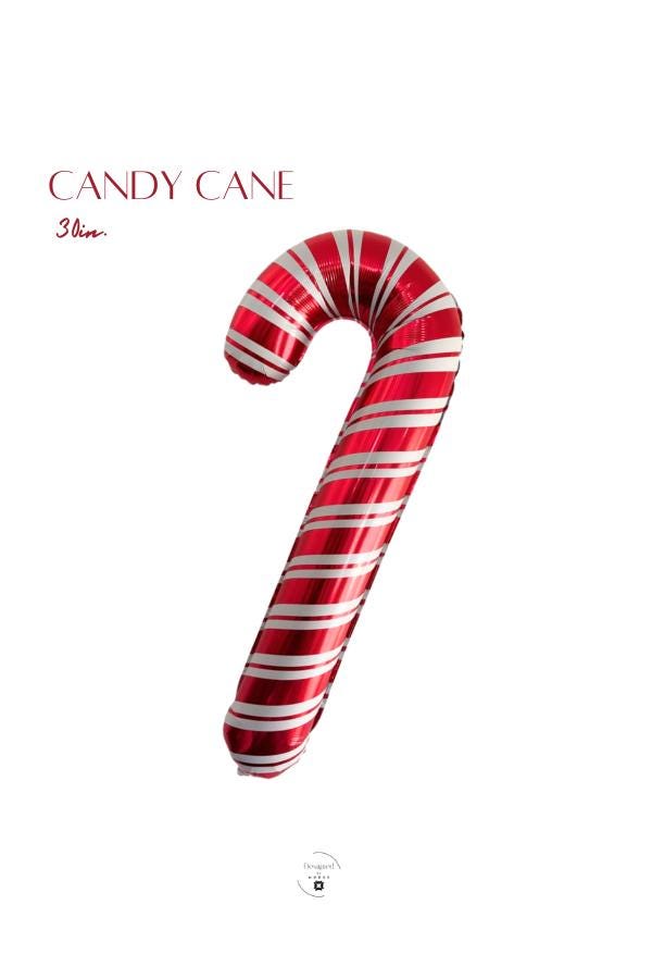 Candy Cane Balloon Garland Kit: Red, White & Silver Christmas Decor
