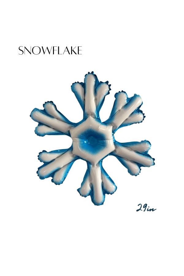 29-inch blue and white snowflake mylar balloon for winter wonderland, Christmas, or holiday party decorations by Designed by Modus.