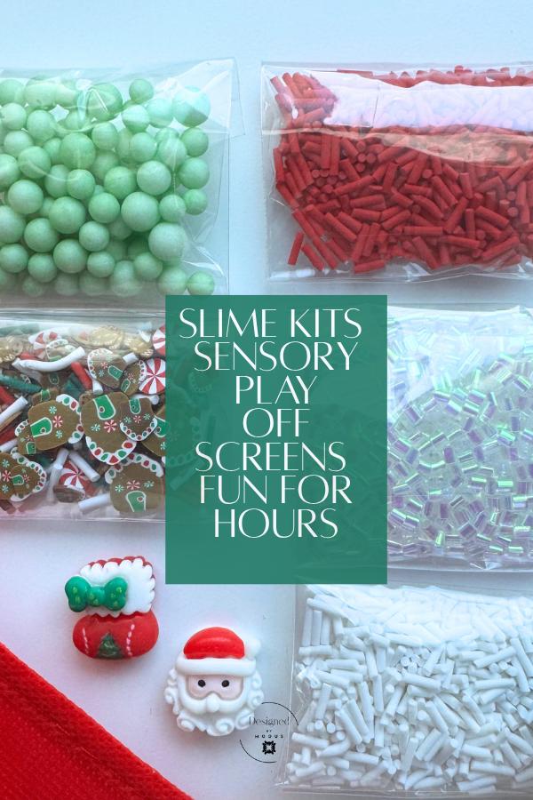 Gingerbread Christmas Slime Kit: Non-Toxic Sensory Craft with Sprinkles