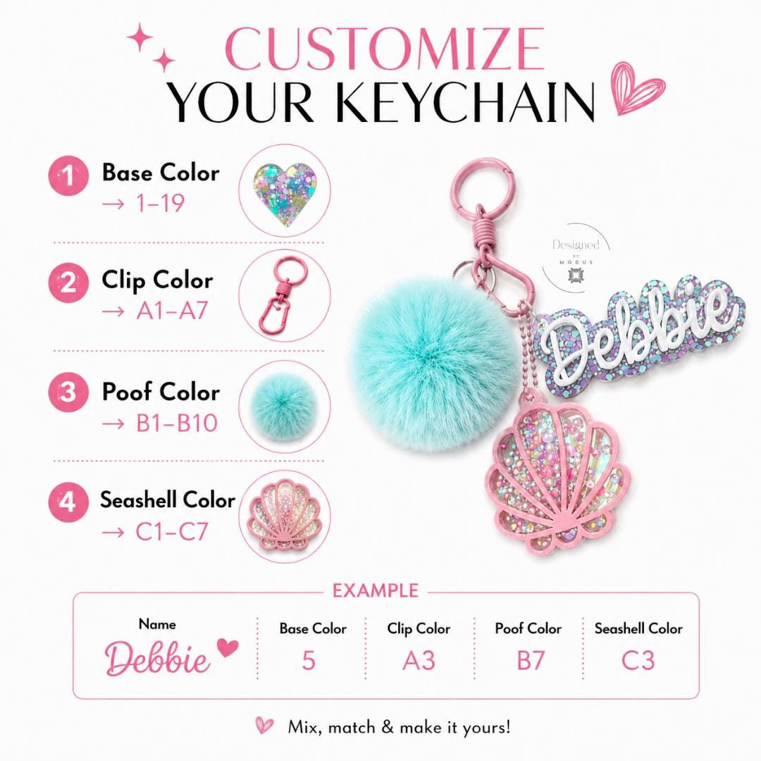 Cheer Volleyball Gift Custom Name Keychain Personalized Player Accessory Softball Basketball Team Spirit Present Glitter Acrylic Bag Tag Backpack Zipper Pull Charm Fluffy Pom Pom Design Rhinestone Seashell Clip Laptop Bag Accessory Birthday