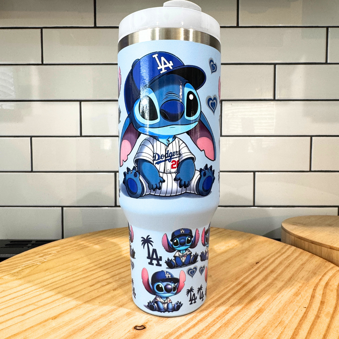 Dodgers Stitch Gift Set – 4-piece Bundle with Tumbler for Fans