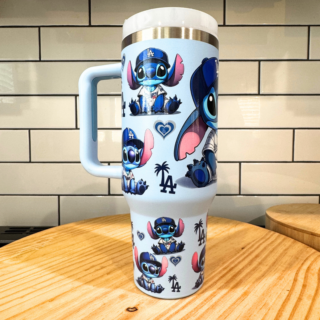 Dodgers Stitch Gift Set – 4-piece Bundle with Tumbler for Fans