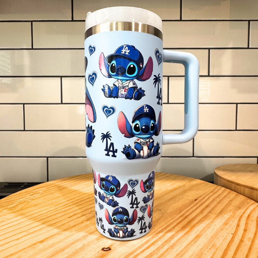 Dodgers Stitch Gift Set – 4-piece Bundle with Tumbler for Fans