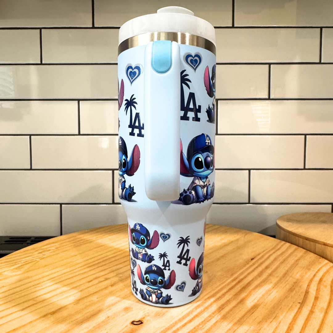 Dodgers Stitch Gift Set – 4-piece Bundle with Tumbler for Fans