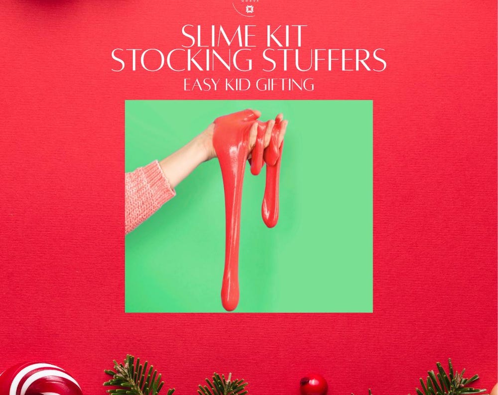 Mini Christmas Slime Kit: Holiday Sensory Stocking Stuffer