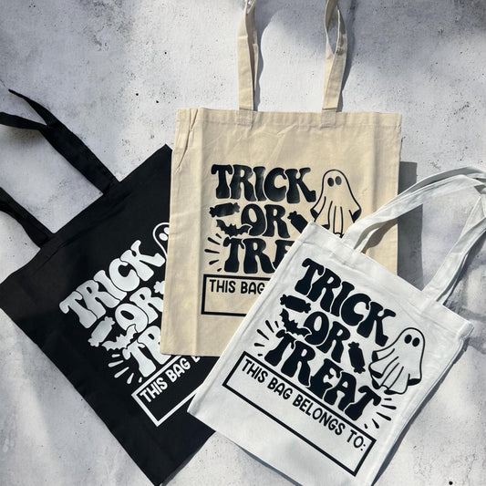 Personalized Trick or Treat Tote Bag
