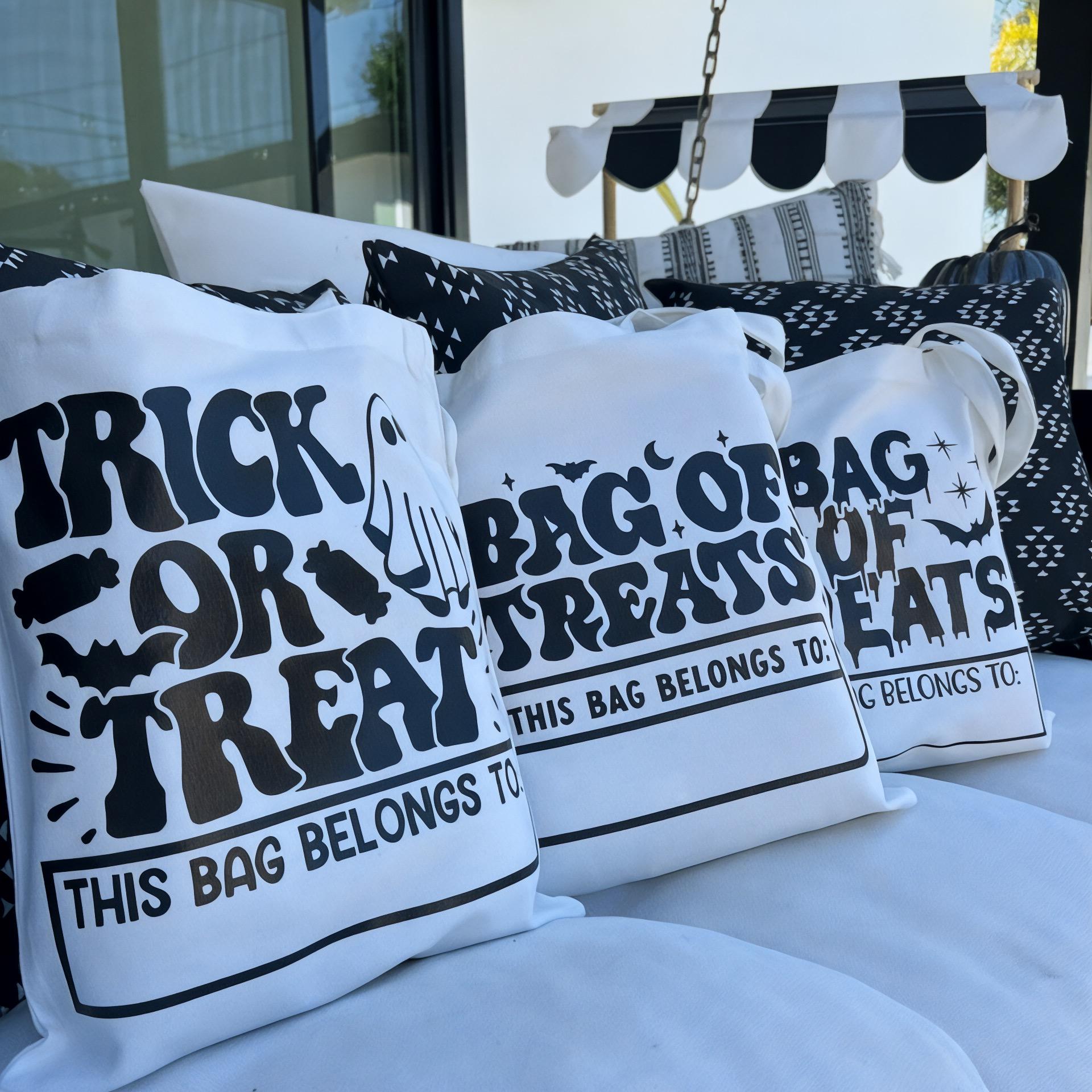 Trick or Treat Tote Bag Halloween Gift Idea