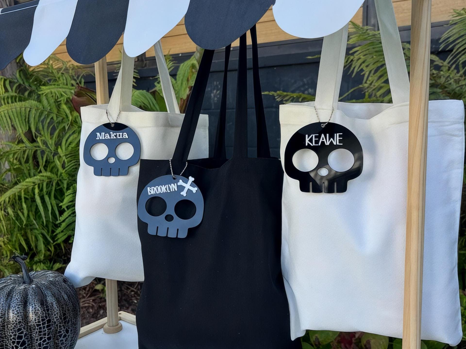 Trick Or Treat Bag Name Tag Personalized