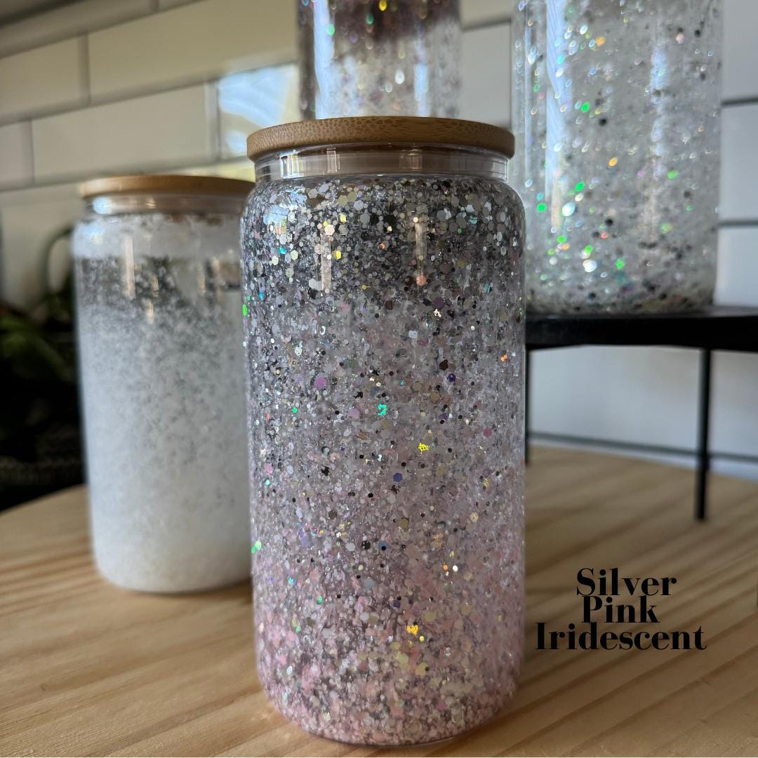 16oz Snow Globe Sparkle Tumbler