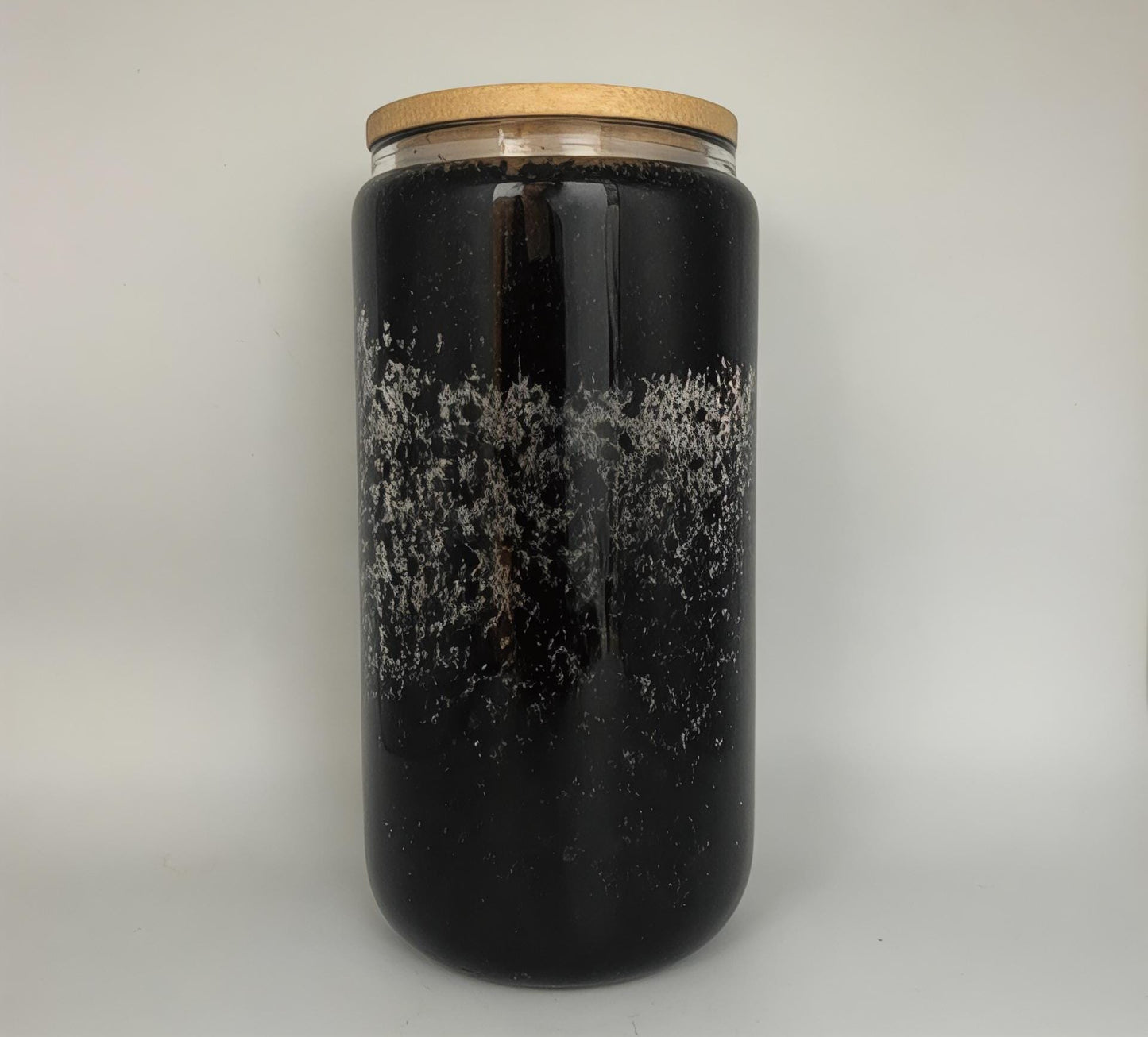 Tumbler with Black Glitter