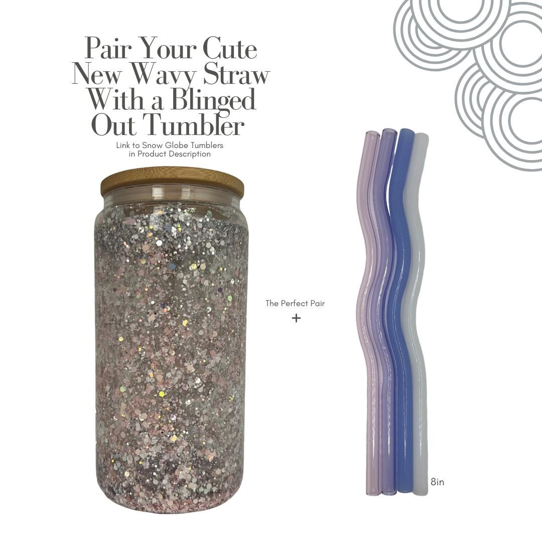 Iced Coffee Cup Accessories Glass Straw