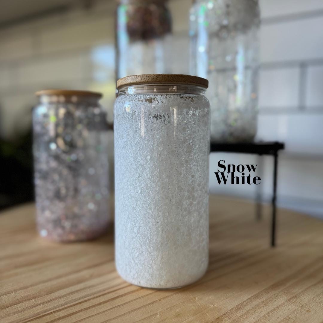 Snow Globe Sparkle Tumbler Sparkly 16oz TO GO Cup