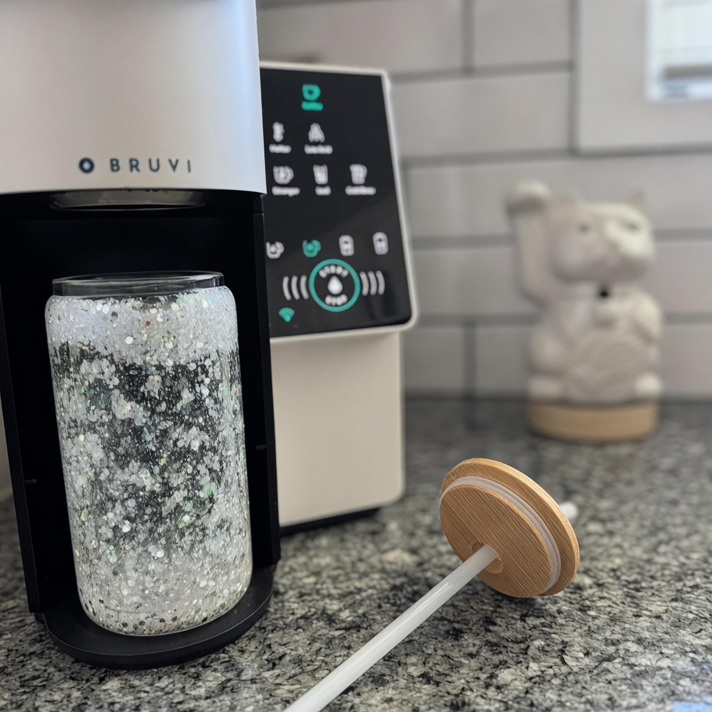 Snow Globe Tumbler: Personalized Glitter Cup, Iced Coffee Tumbler (16oz)