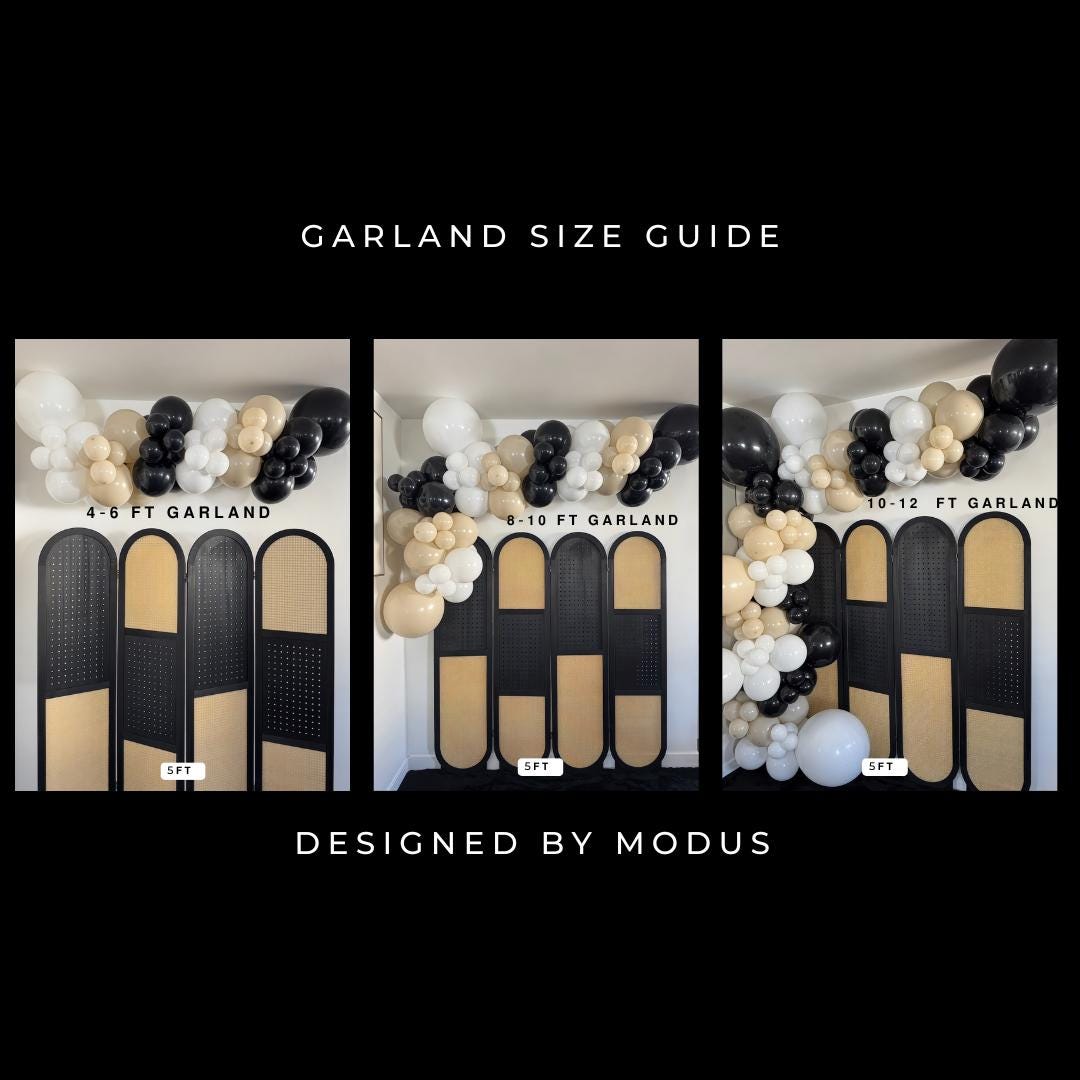 Balloon Garlandsize chart