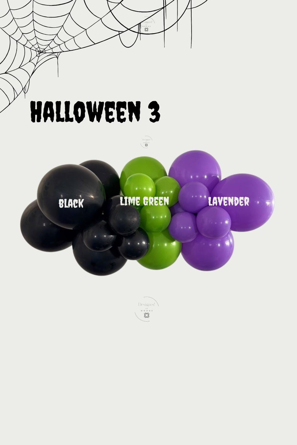 Halloween Balloon Garland: Black, Lavender, Lime DIY Decor Kit