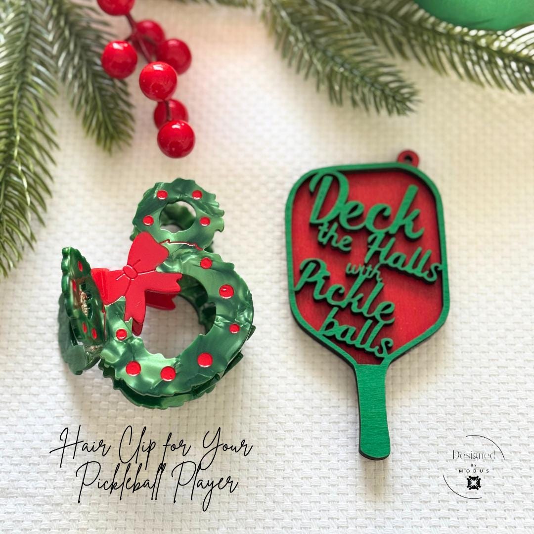 PickleBall Ornament Gift  Pickleball Player Christmas Gift for Pickleball Player Present for Holiday Gift for Mom Christmas Pickleball Gift