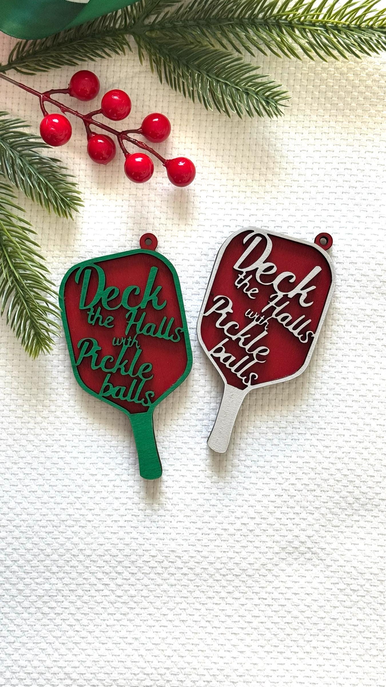 PickleBall Ornament Gift  Pickleball Player Christmas Gift for Pickleball Player Present for Holiday Gift for Mom Christmas Pickleball Gift