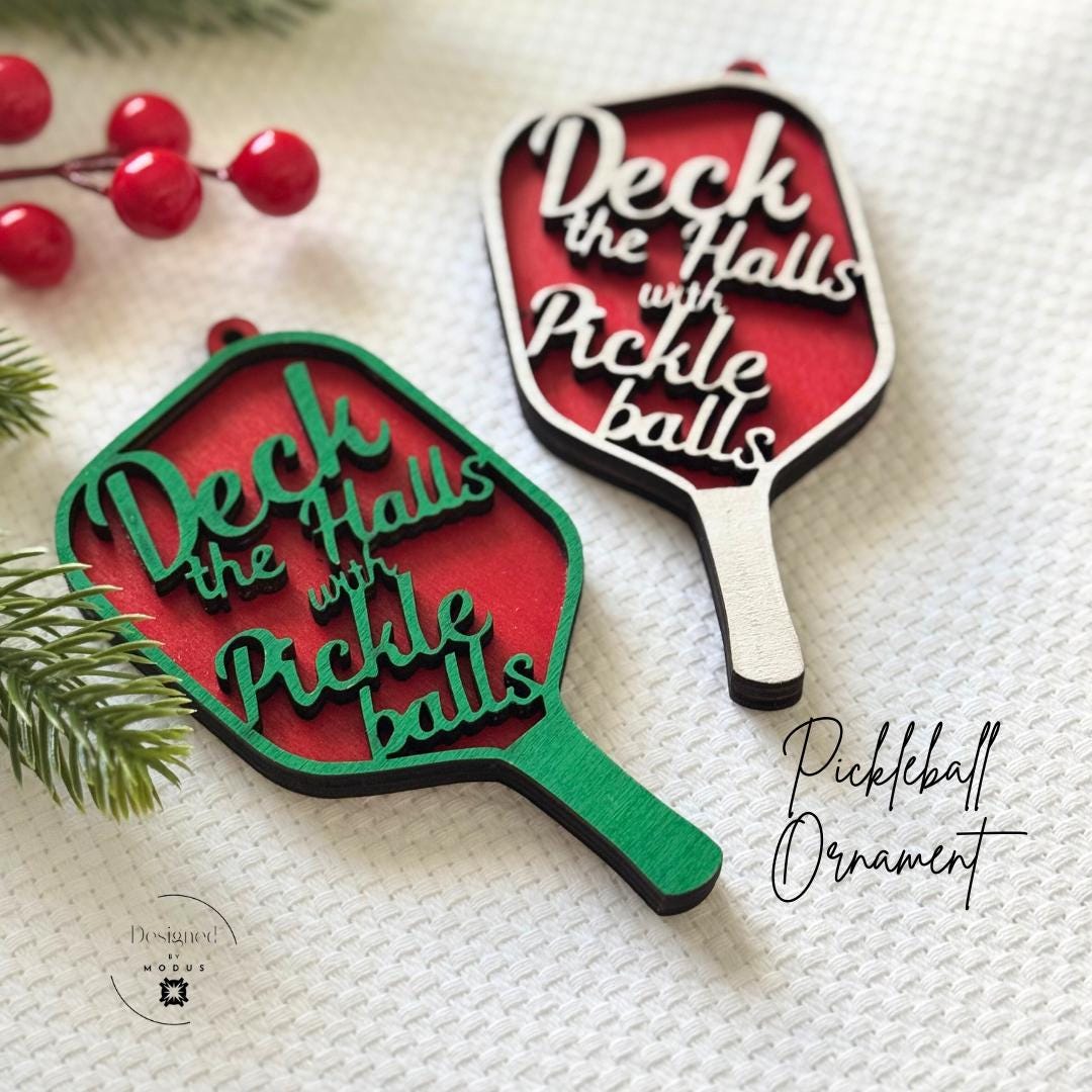 PickleBall Ornament Gift  Pickleball Player Christmas Gift for Pickleball Player Present for Holiday Gift for Mom Christmas Pickleball Gift