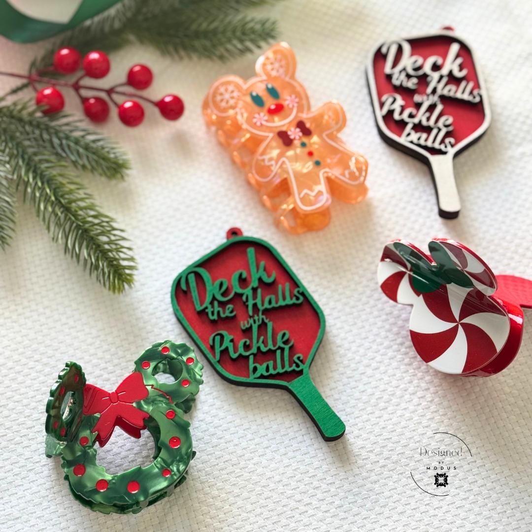 PickleBall Ornament Gift  Pickleball Player Christmas Gift for Pickleball Player Present for Holiday Gift for Mom Christmas Pickleball Gift