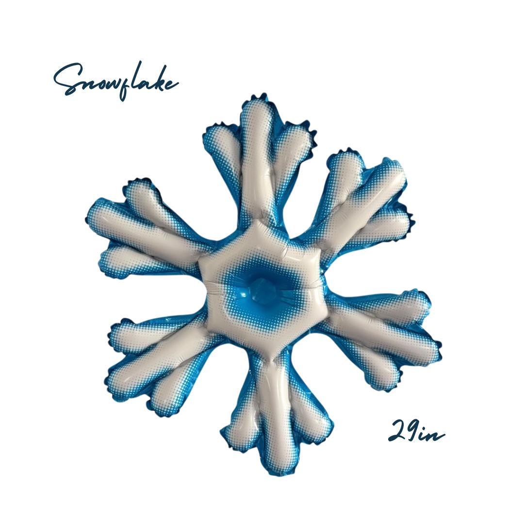 snowflake mylar balloon
