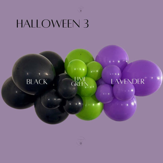 Halloween Balloon Garland: Black, Lavender, Lime DIY Decor Kit