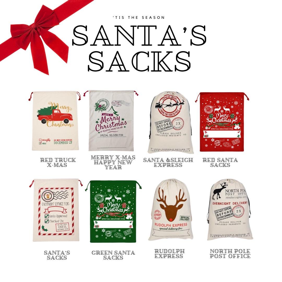 Personalized Santa Sack for Christmas Gifts