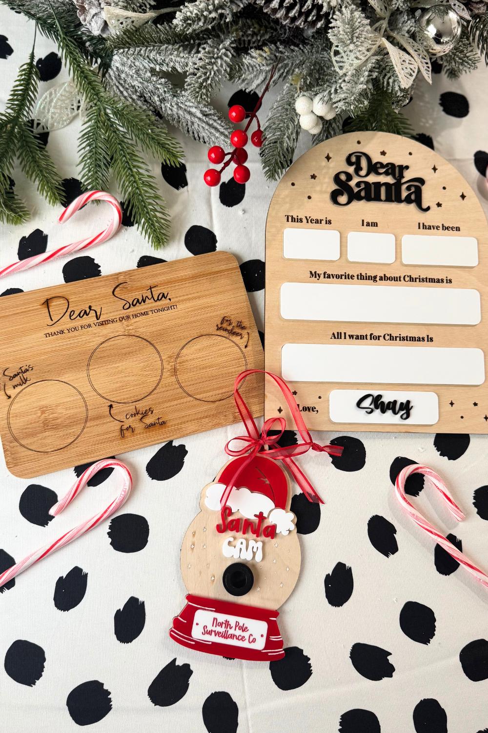 Christmas Tree Decor for Christmas Eve Santa Snack Board Christmas List