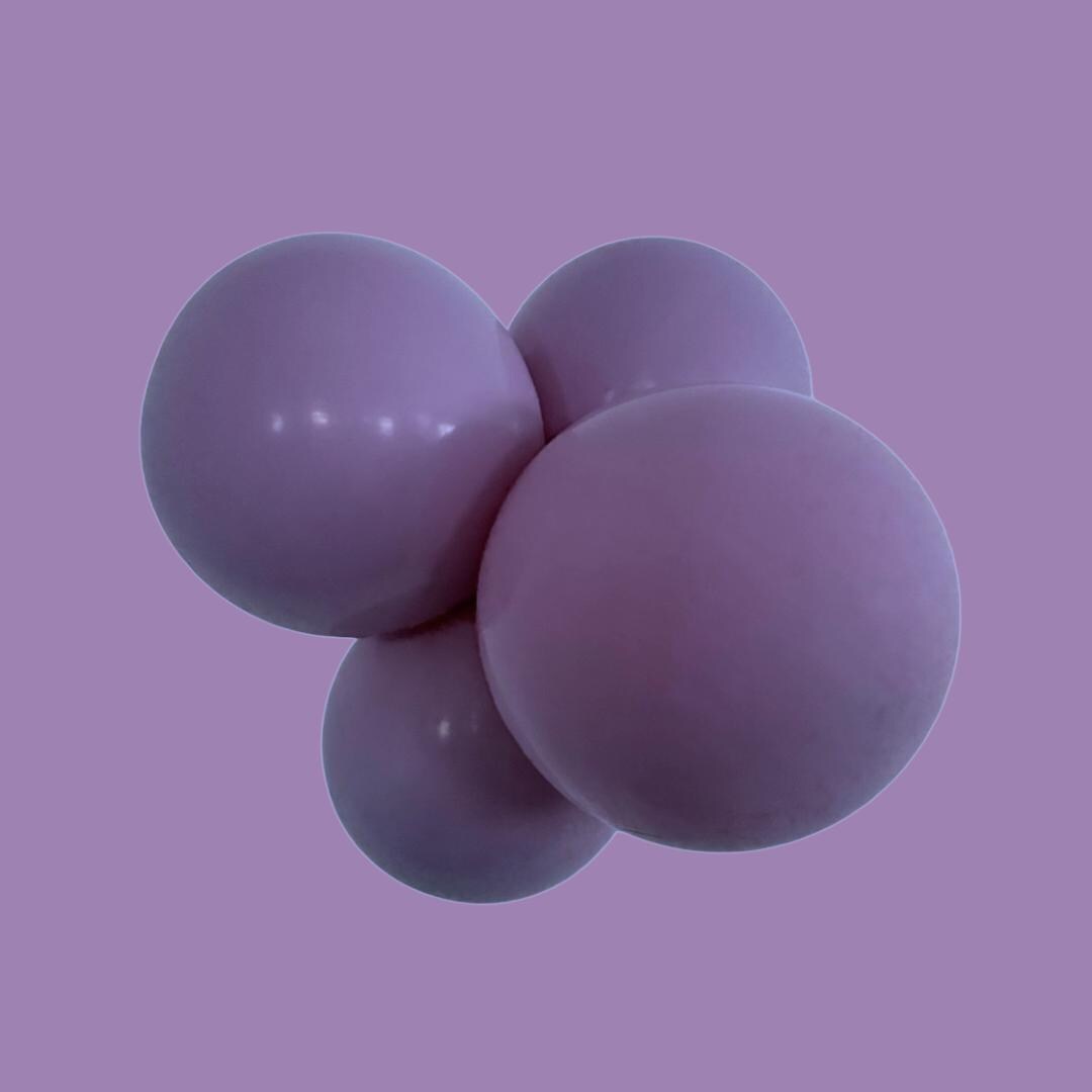 Purple Valentine's Day Party Balloon Decor