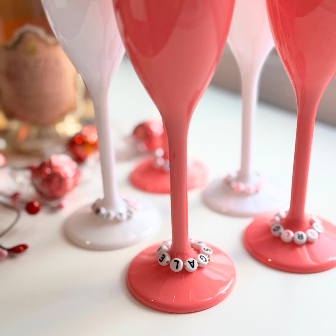 Galentine's Wine Glass Charms: Girls Night Party Favors