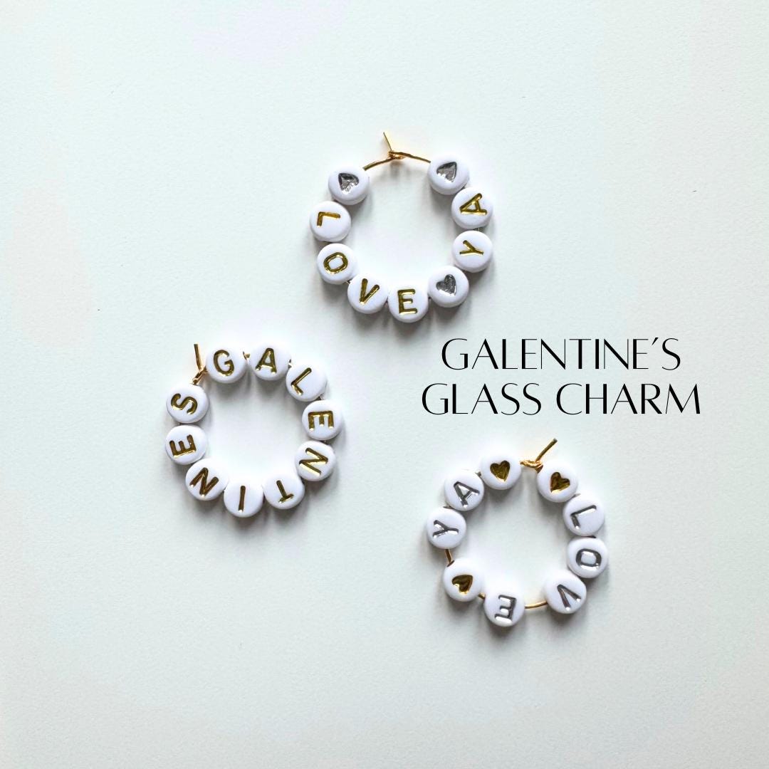 Galentine's Wine Glass Charms: Girls Night Party Favors