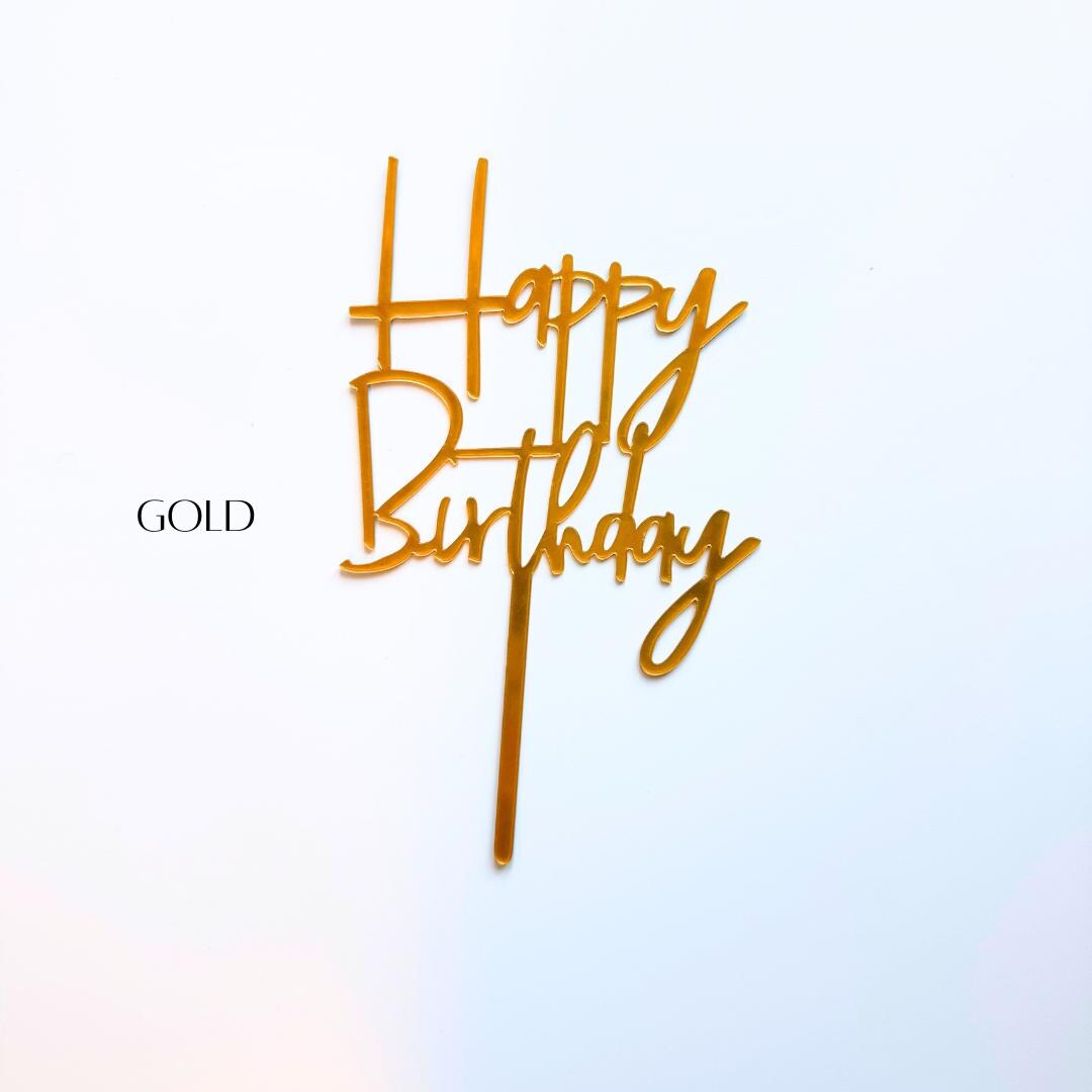 Gold Decor for Cake Topper for Birthday Party