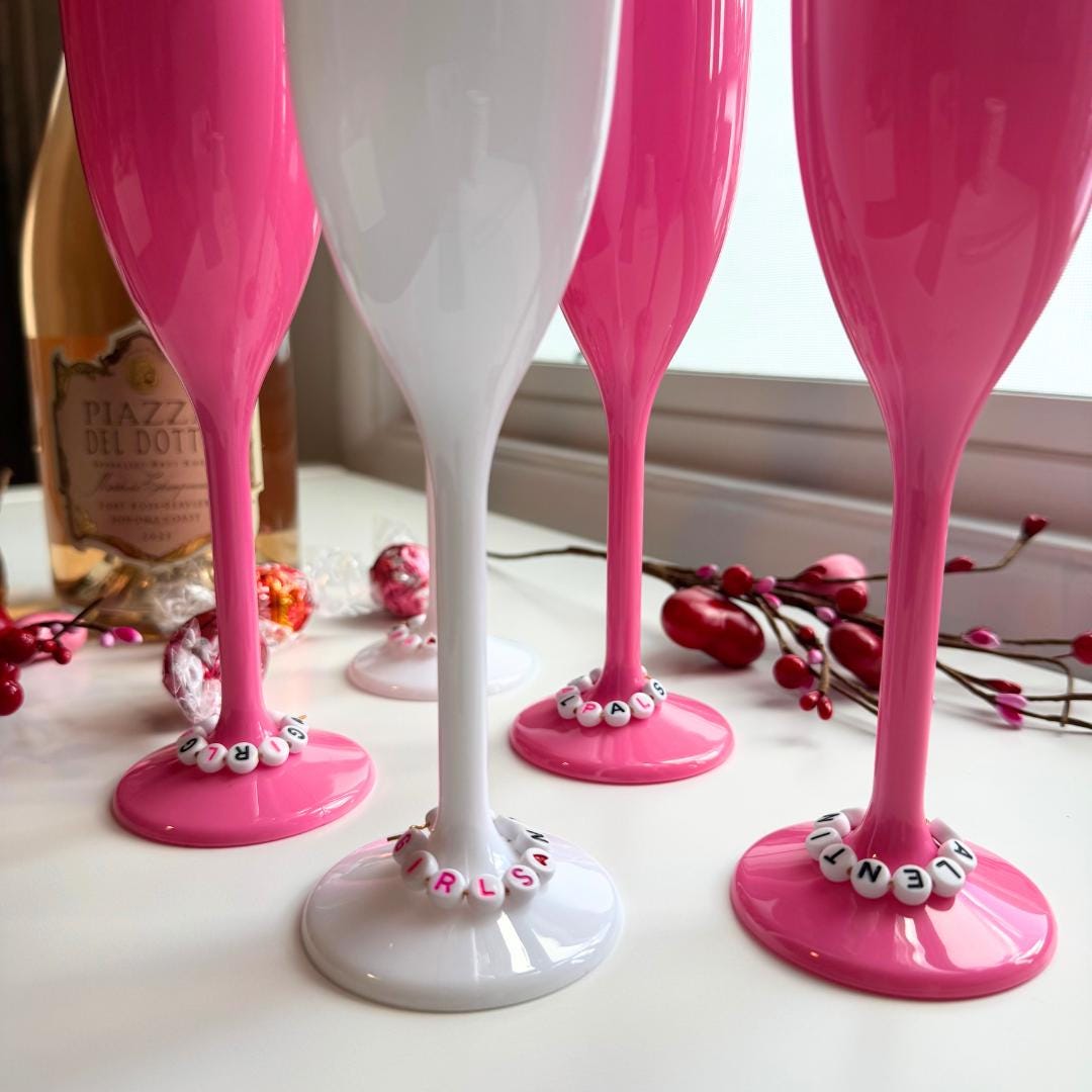 Galentine's Wine Glass Charms: Girls Night Party Favors