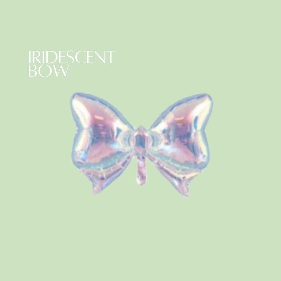 Iridescent Bow Mylar Balloon: Spring Party Decor