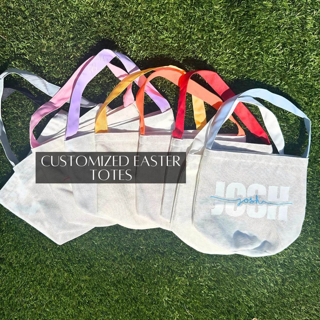 Personalized Kids Tote Bag: Custom Name Gift, Birthday Party Favor