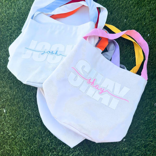 Personalized Kids Tote Bag: Custom Name Gift, Birthday Party Favor