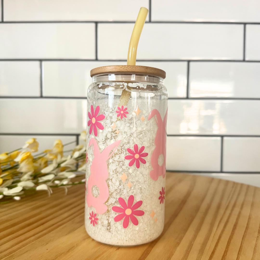 Easter Bunny Tumbler for Iced Coffee