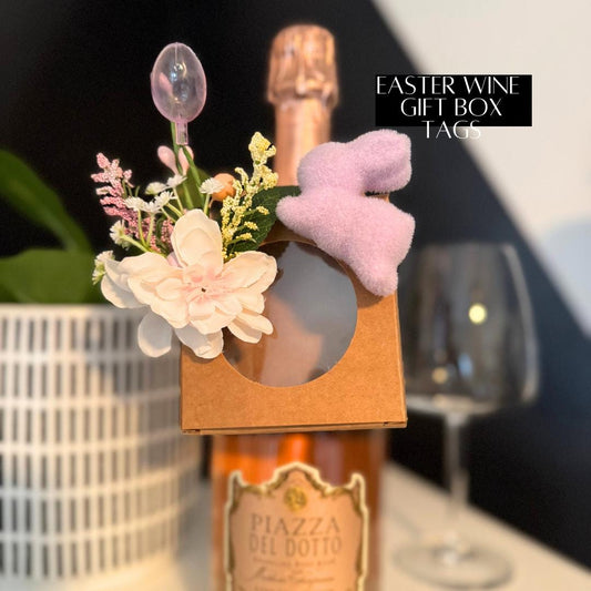 Easter Gift Bag Tag for Wine Bottle Gift Box  Easter Party Favor Wine Gift box for Easter Gift Tag for Wine Bottle Easter Egg Hunt Gift Box