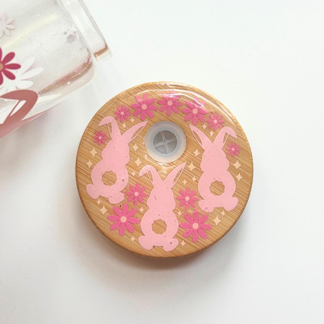 Easter Bunny Tumbler for Iced Coffee LID