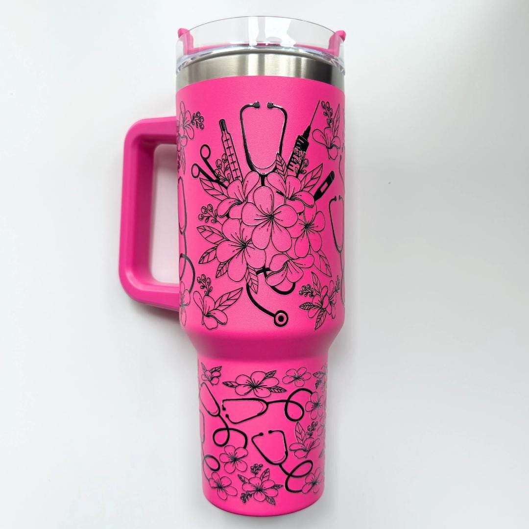 Pink Stanley Cup for Nurse Tumbler Gift Kit
