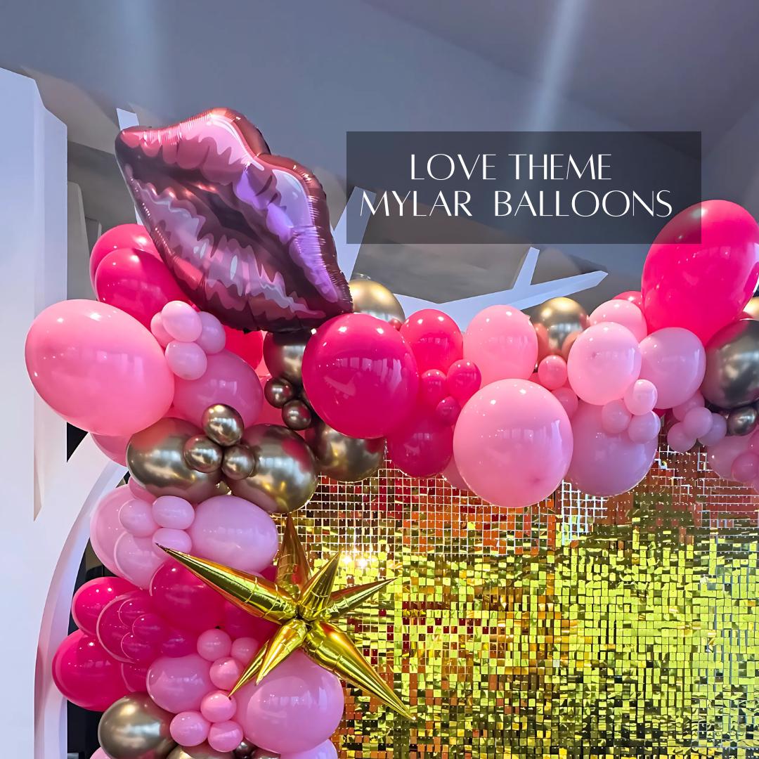 Oversized Pink Heart Mylar Balloons: Pastel Party Decor