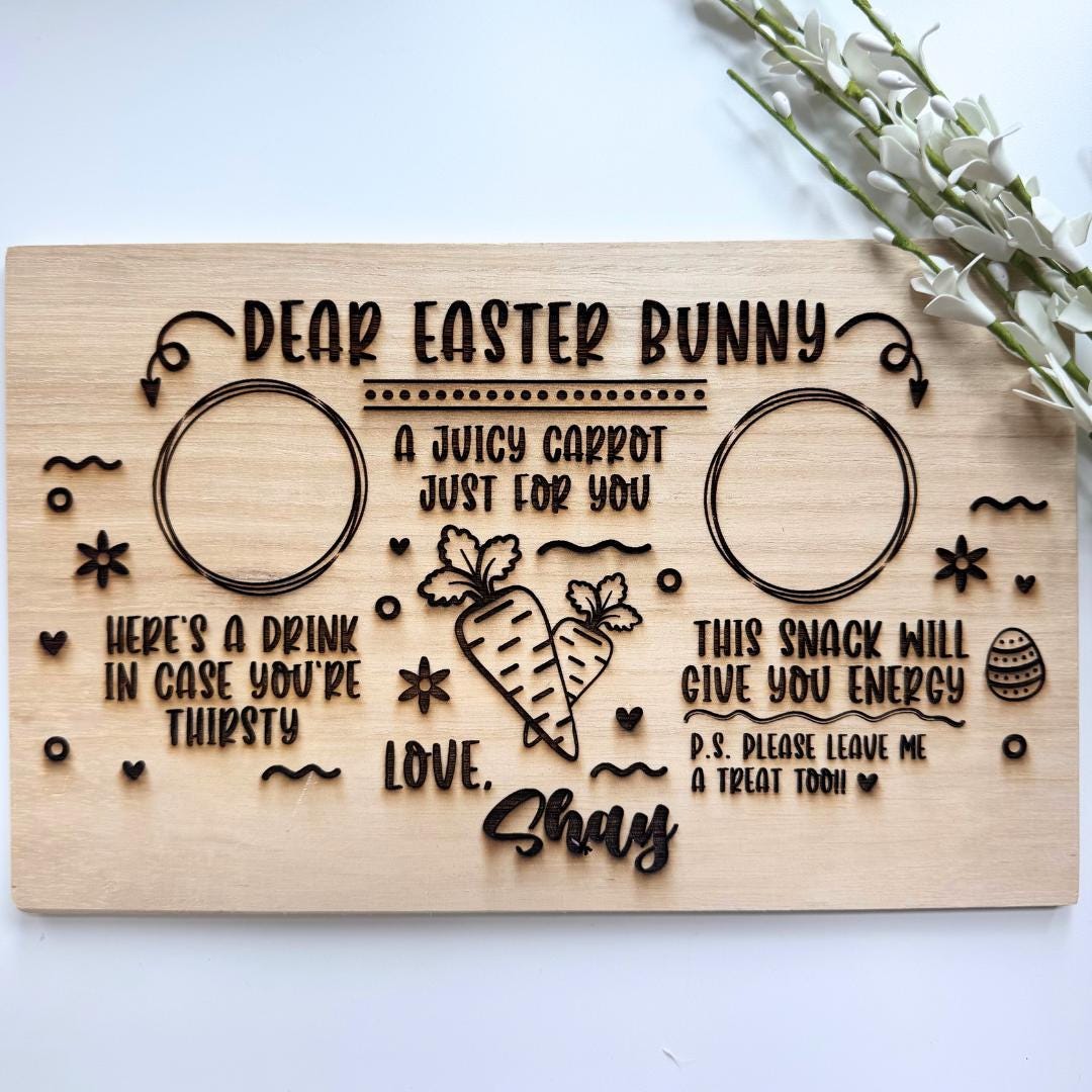 Personalized Easter Bunny Treat Board