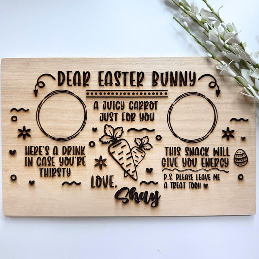 Personalized Easter Bunny Treat Board