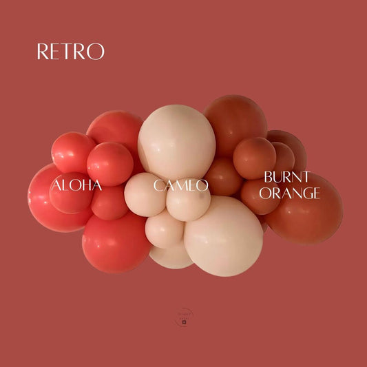 Retro 70s Balloon Garland Kit: Aloha, Cameo, Burnt Orange DIY Decor