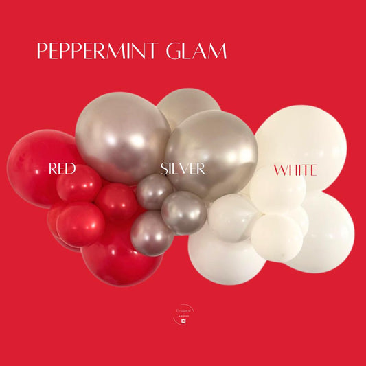Red and Silver Balloon Garland Kit: DIY Party Decor
