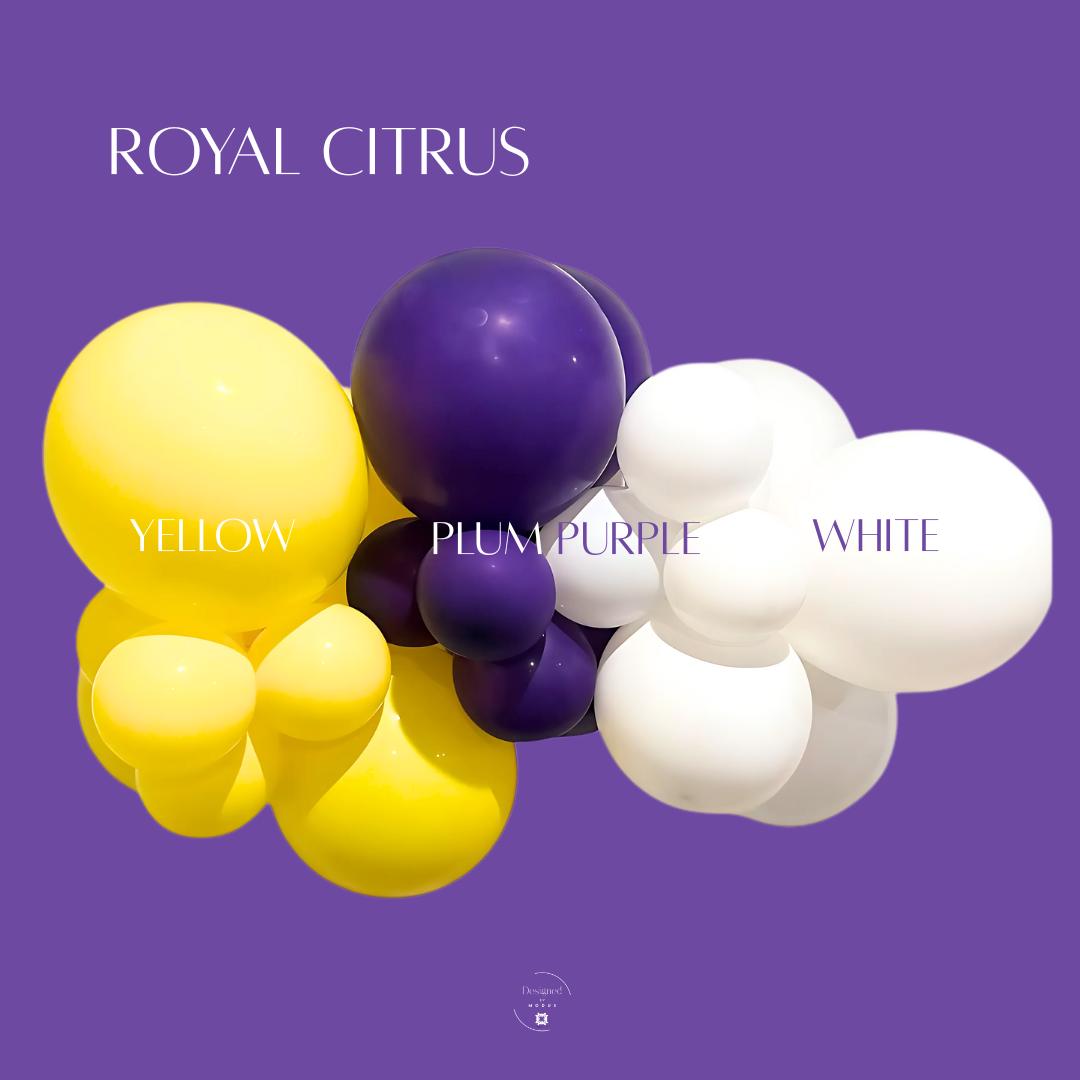 Yellow, Purple & White Balloon Garland Kit: DIY Party Arch